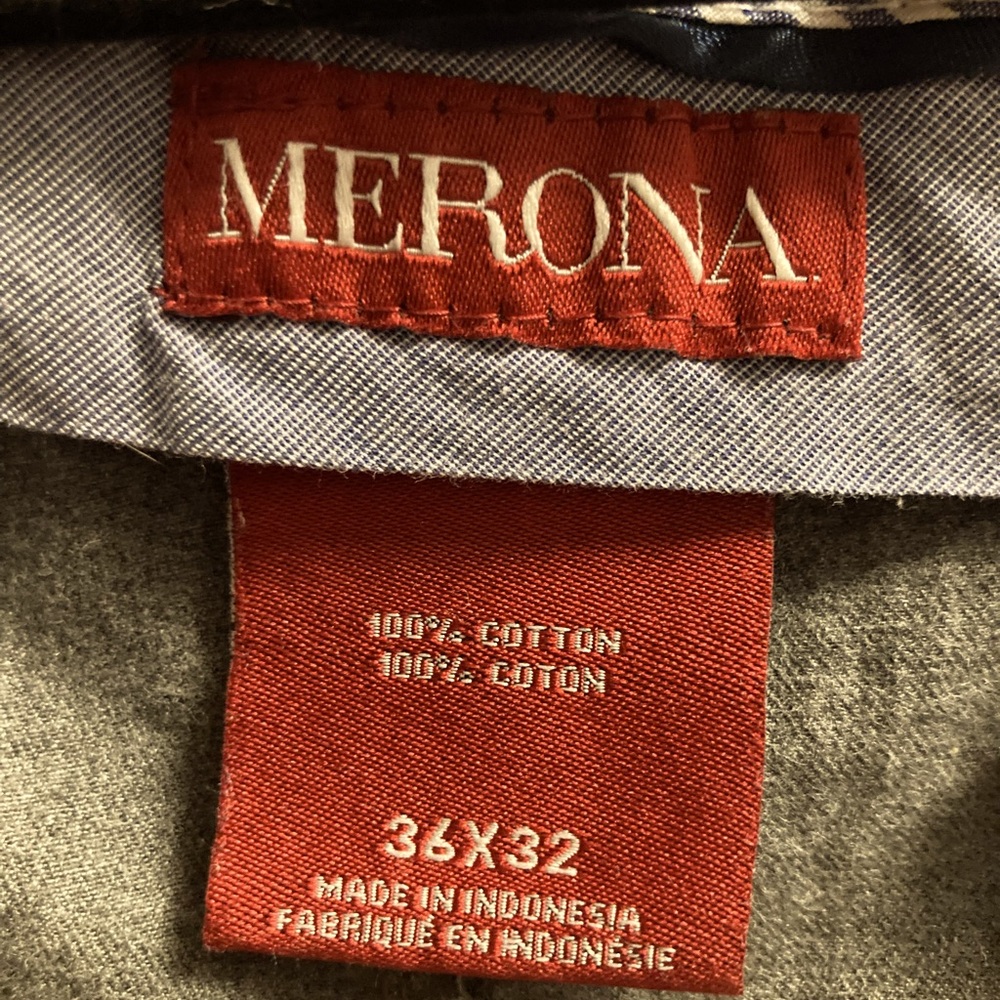 MERONA GRAY SLACK MEN SIZE 36/32